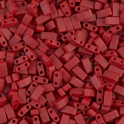 Miyuki Half Tila Beads - HTL-2040 - Matte Metallic Brick Red