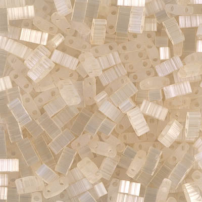 Miyuki Half Tila Beads - HTL-2592 - Antique Ivory Silk Satin