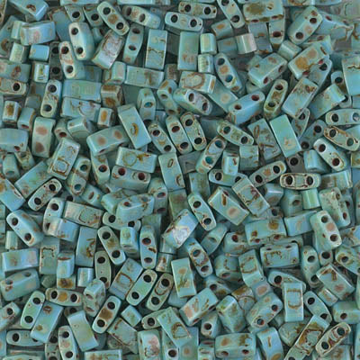 Miyuki Half Tila Beads - HTL-4514 - Op Turquoise Blue Picasso
