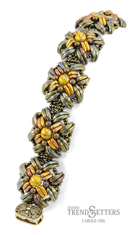 Trendsetters Bead Kit with Free Pattern - TS06- Isabella Cuff by Carole Ohl