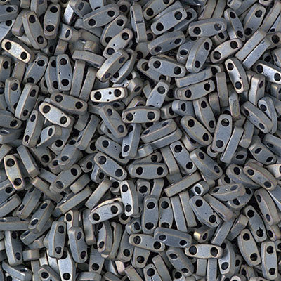 Miyuki Quarter Tila Beads - QTL-2002 - Matte Metallic Silver Grey