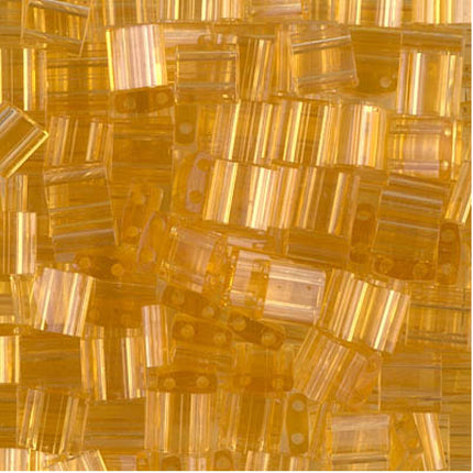 Miyuki Tila Beads - TL-132 - Transparent Light Topaz- 5 Gram Package