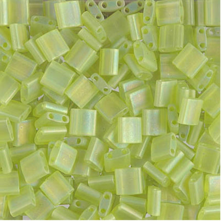 Miyuki Tila Beads - TL-143FR - Matte Transparent Chartreuse AB - 5 Gram Package