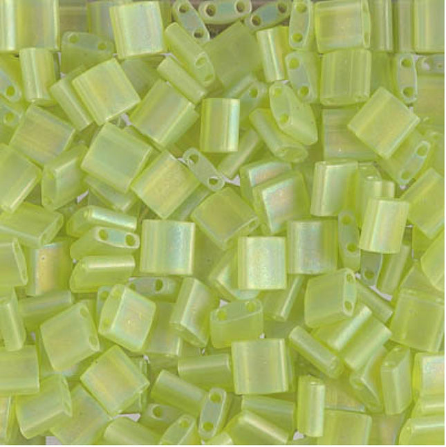 Miyuki Tila Beads - TL-143FR - Matte Transparent Chartreuse AB - 5 Gram Package