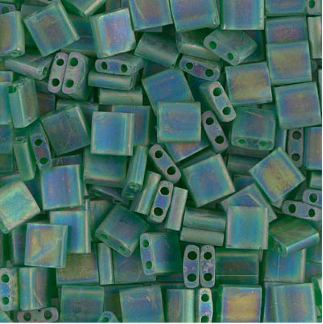 Miyuki Tila Beads - TL-146FR - Matte Transparent Green AB - 5 Gram Package