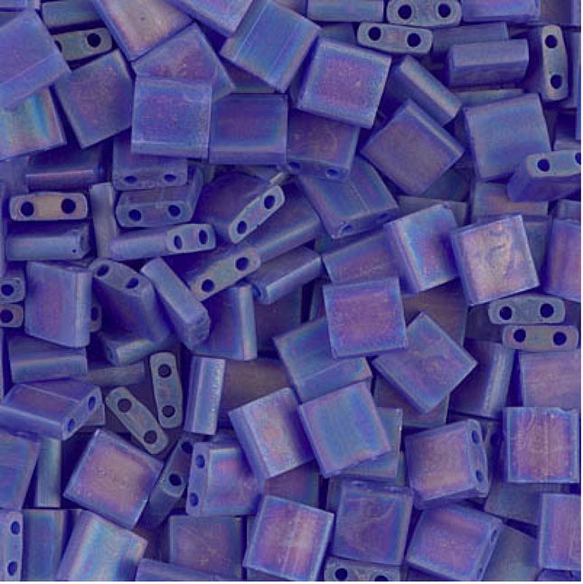 Miyuki Tila Beads - TL-151FR - Matte Transparent Cobalt AB - 5 Gram Package