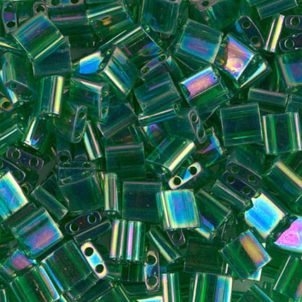 Miyuki Tila Beads - TL-179 - Transparent Green AB - 5 Gram Package