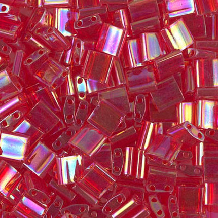 Miyuki Tila Beads - TL-254 - Transparent Red AB - 5 Gram Package