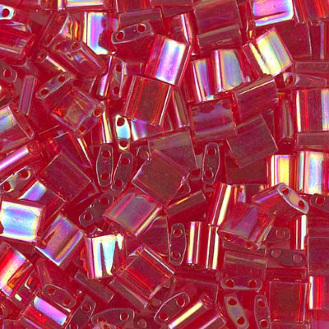 Miyuki Tila Beads - TL-254 - Transparent Red AB - 5 Gram Package