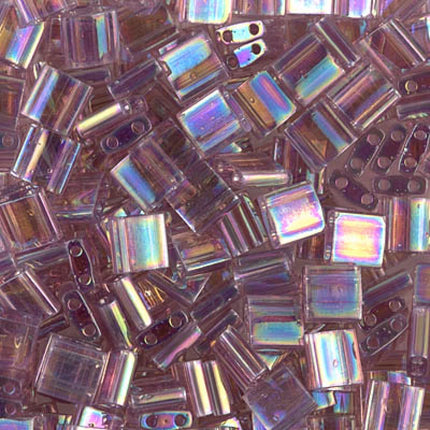 Miyuki Tila Beads - TL-256 - Transparent Smoky Amethyst AB - 5 Gram Package