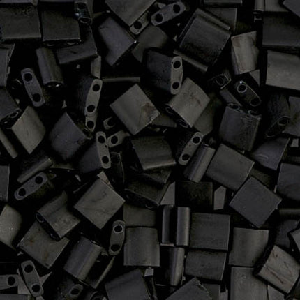 Miyuki Tila Beads - TL-401F - Matte Black - 5 Gram Package