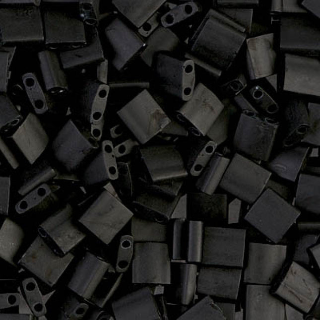 Miyuki Tila Beads - TL-401F - Matte Black - 5 Gram Package
