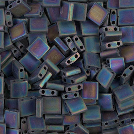 Miyuki Tila Beads - TL-401FR - Matte Black AB - 5 Gram Package