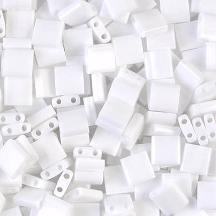 Miyuki Tila Beads - TL-402 - White - 5 Gram Package