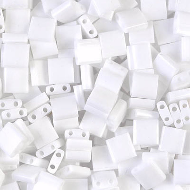 Miyuki Tila Beads - TL-402 - White - 5 Gram Package