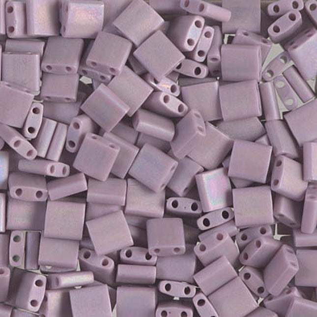 Miyuki Tila Beads - TL-410FR - Matte Opaque Mauve AB - 5 Gram Package