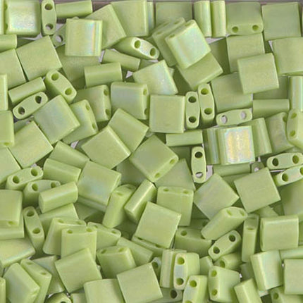 Miyuki Tila Beads - TL-416FR - Matte Opaque Chartreuse AB - 5 Gram Package