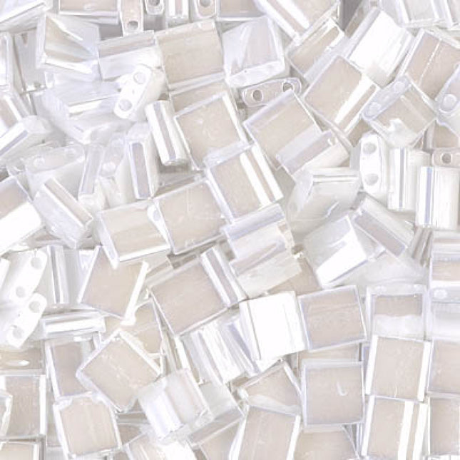 Miyuki Tila Beads - TL-420 - White Pearl Ceylon - 5 Gram Package