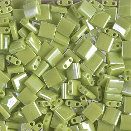 Miyuki Tila Beads - TL-439 - Opaque Chartreuse Luster - 5 Gram Package