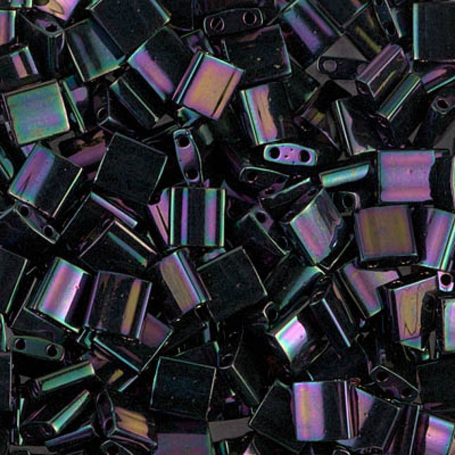 Miyuki Tila Beads - TL-454 - Metallic Dark Plum Iris - 5 Gram Package