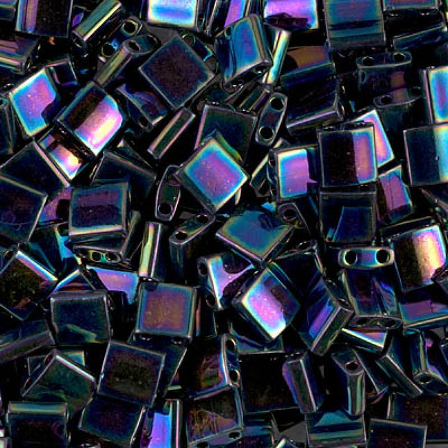Miyuki Tila Beads - TL-455 - Metallic Variegated Blue Iris - 5 Gram Package
