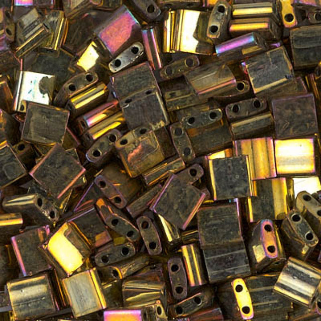 Miyuki Tila Beads - TL-462 - Metallic Gold Iris - 5 Gram Package