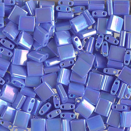 Miyuki Tila Beads - TL-483 - Opaque Periwinkle AB- 5 Gram Package