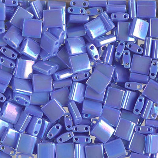 Miyuki Tila Beads - TL-483 - Opaque Periwinkle AB- 5 Gram Package