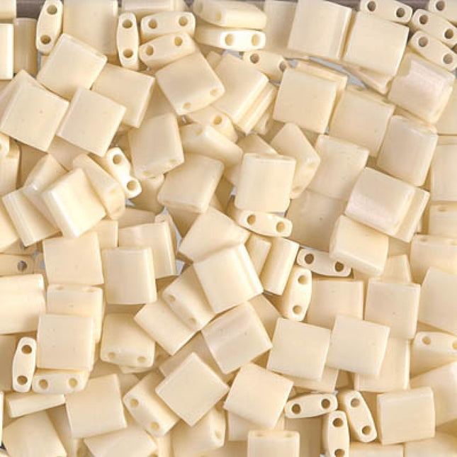 Miyuki Tila Beads - TL-491 - Ivory Pearl Ceylon Luster - 5 Gram Package