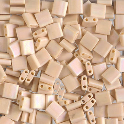 Miyuki Tila Beads - TL-493FR - Matte Opaque Pear AB - 5 Gram Package