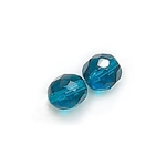 3mm Fire Polish Round - Capri Blue  - 50 Beads