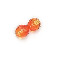 3mm Fire Polish Round - Fire Opal - 50 Beads