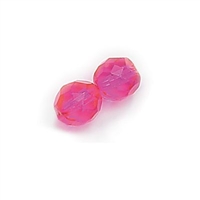 3mm Fire Polish Round - Fuchsia - 50 Beads