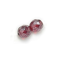 3mm Fire Polish Round - Light Garnet Shimmer - 50 Beads