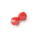 3mm Fire Polish Round - Coral Shimmer - 50 Beads