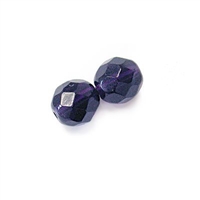 3mm Fire Polish Round - Deep Violet- 50 Beads