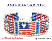 Julie Ann Smith Designs - AMERICAN SAMPLER- Odd Count Peyote Bracelet - 11/0 Delica Bead Kit