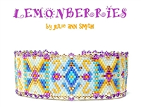 Julie Ann Smith Designs - LEMONBERRIES - Odd Count Peyote Bracelet - 11/0 Delica Bead Kit