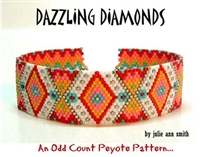 Julie Ann Smith Designs - DAZZLING DIAMONDS- Odd Count Peyote Bracelet - 11/0 Delica Bead Kit