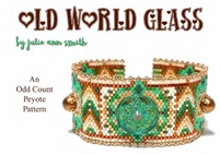 Julie Ann Smith Designs - OLD WORLD GLASS - Odd Count Peyote Bracelet - 11/0 Delica Bead Kit