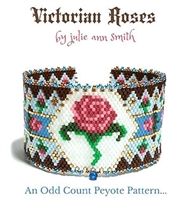 Julie Ann Smith Designs - VICTORIAN ROSES - Odd Count Peyote Bracelet - 11/0 Delica Bead Kit