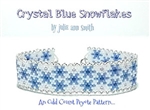 Julie Ann Smith Designs - CRYSTAL BLUE SNOWFLAKES - Skinny Mini Odd Count Peyote Bracelet - 11/0 Delica Bead Kit