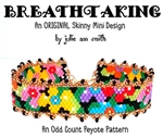 Julie Ann Smith Designs - BREATHTAKING - Skinny Mini Odd Count Peyote Bracelet - 11/0 Delica Bead Kit